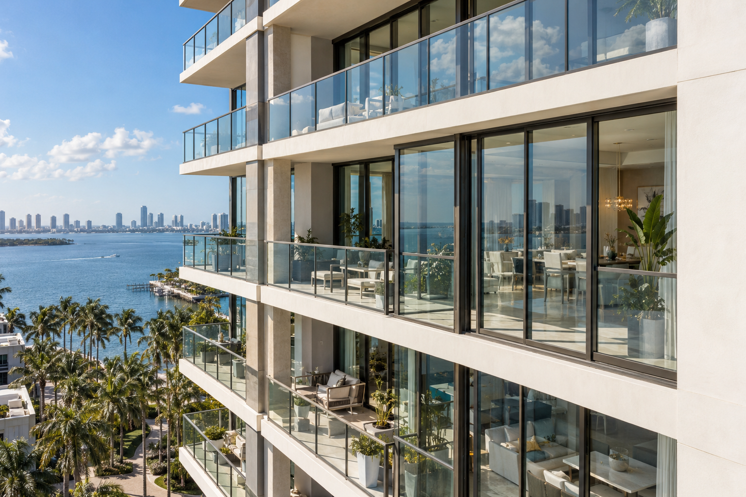 Commercial window installation on a multi-story property